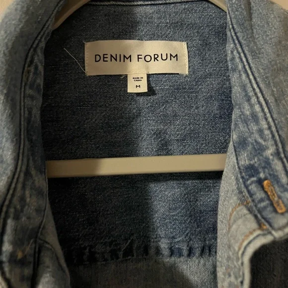 Denim Forum Blue Casual Button Down Shirt 7 yrs pctr ths bleu - Picture 2 of 2